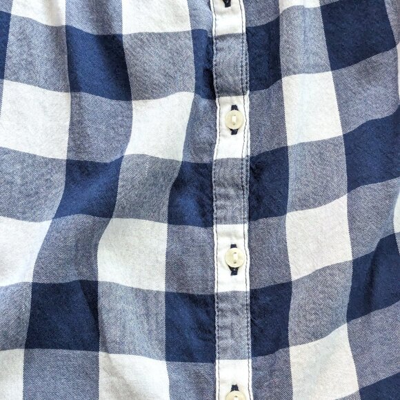 Old Navy Blue Plaid Blouse - Woman's SZ S - Picture 5 of 7